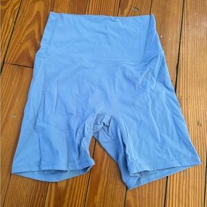 Light Blue High-Waisted Biker Shorts